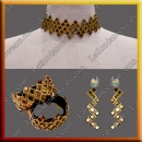 WOMAN LATIN SALSA BALLROOM SET BRACELET + EARRINGS + NECKLACE (WA14)