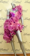 LATIN SALSA COMPETITION DRESS LDW (VL142) only on sale on latinodancewears.com