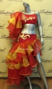 LATIN SALSA COMPETITION DRESS LDW (VL218) only on sale on latinodancewears.com